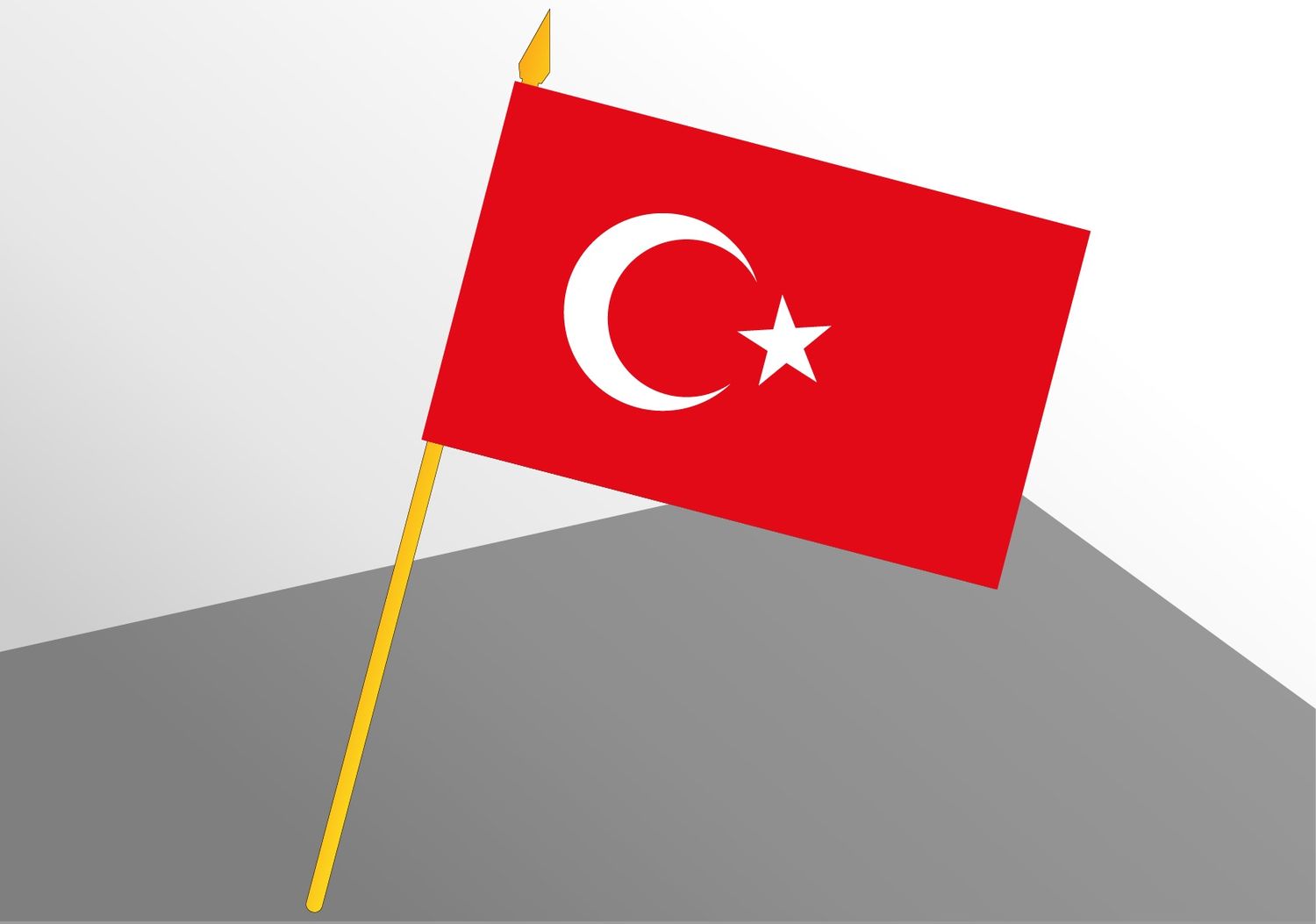 Turquie petit drapeau économique 4x6