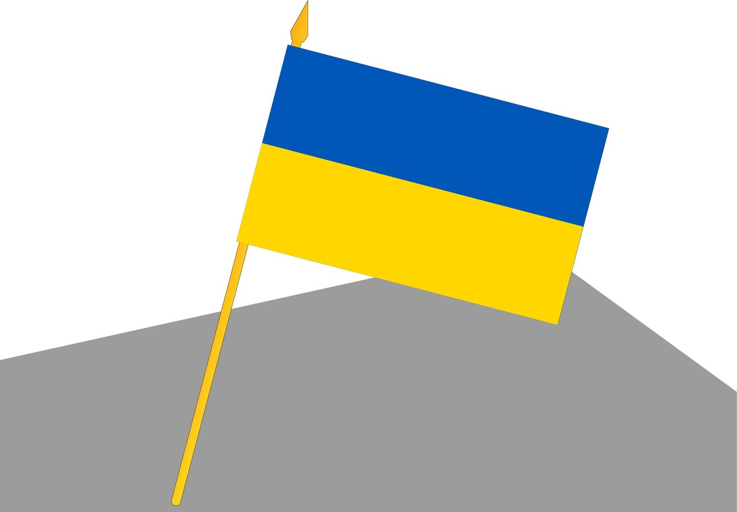 Ukraine petit drapeau économique 4x6