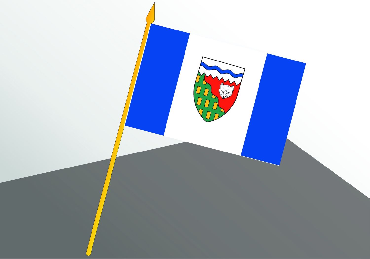 Northwest Territories small economical flag 4x6