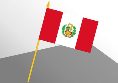 Peru small economic flag 4x6