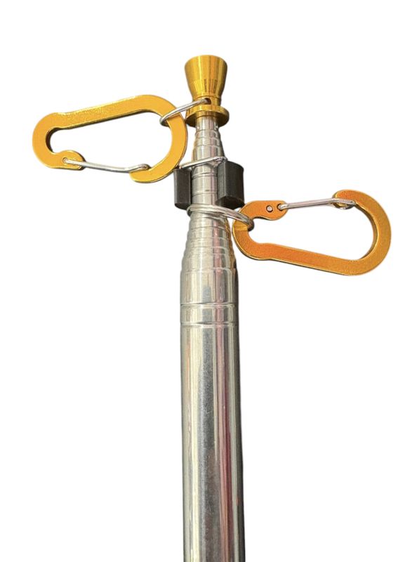 9&#39; (3m) telescopic pole with carabiners