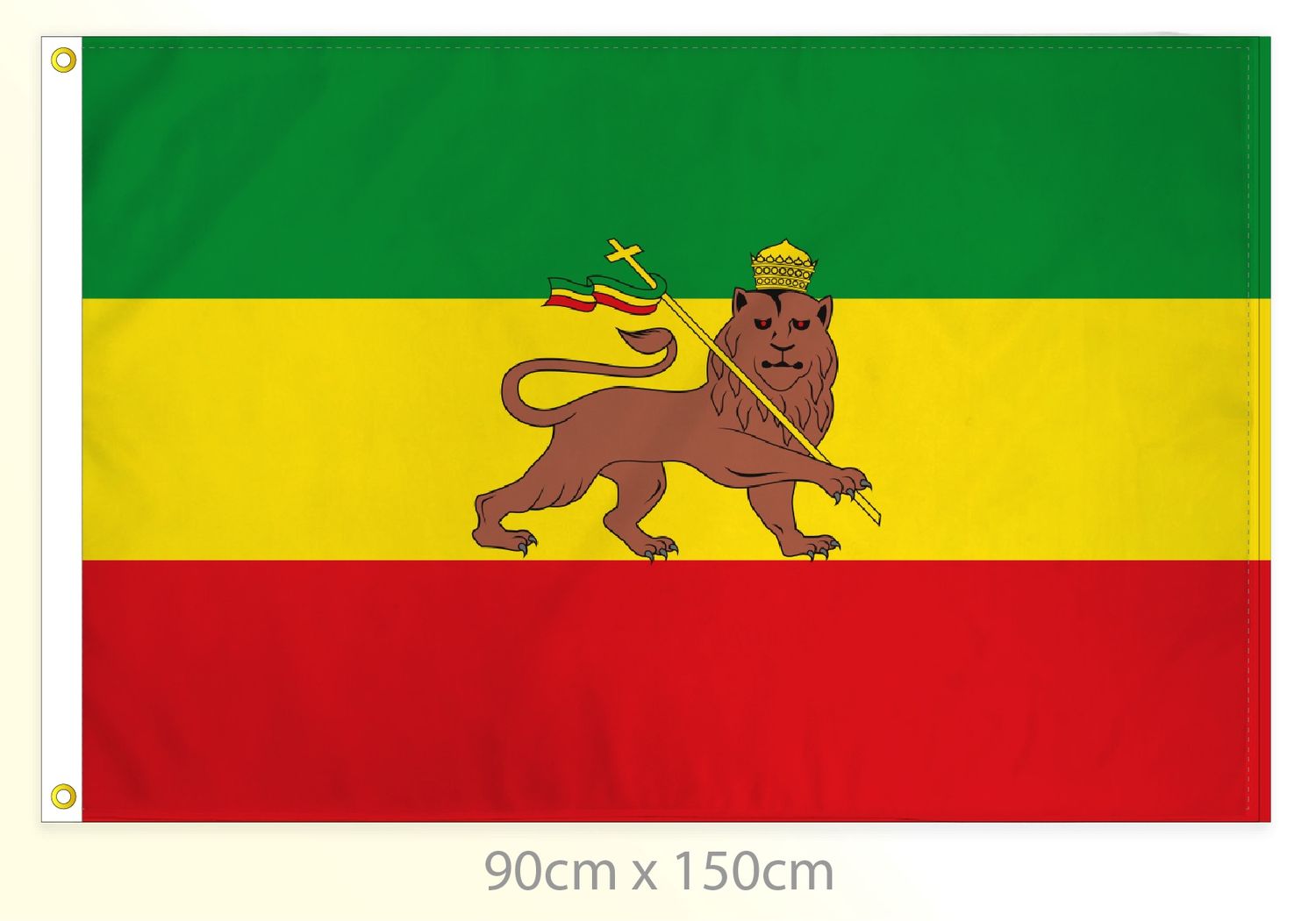 Éthiopie (lion) drapeau grand 36x60
