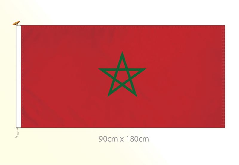 Morocco flag large 36x72 H