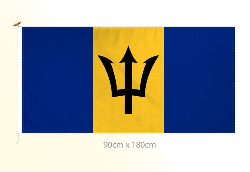 Barbados flag large 36x72