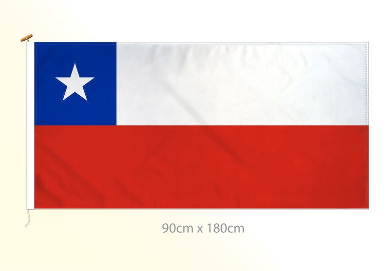 Chile flag large 36x72