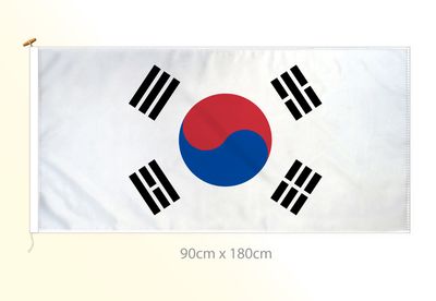 South Korea flag large 36x72