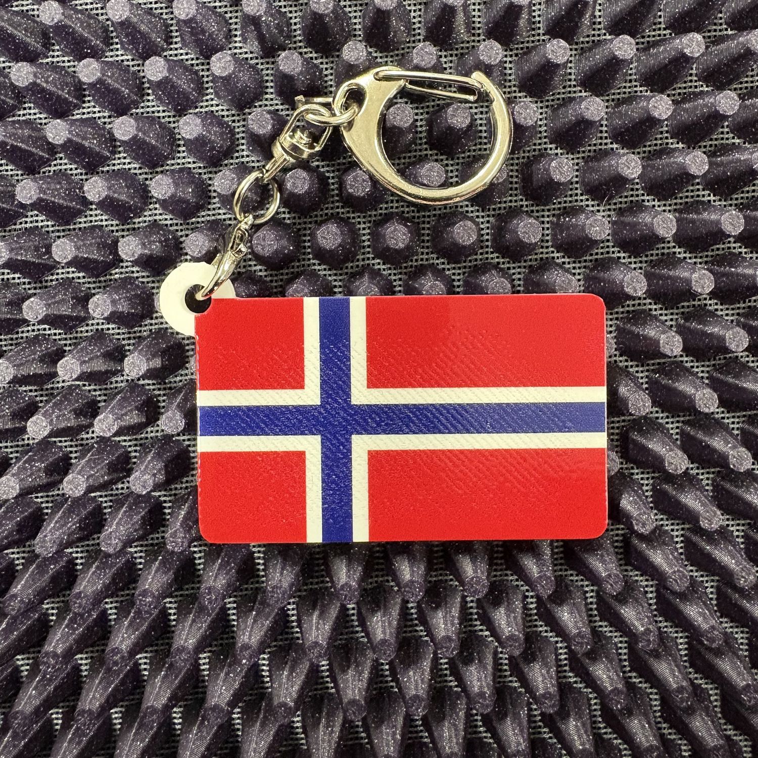 Norway plastic keychain