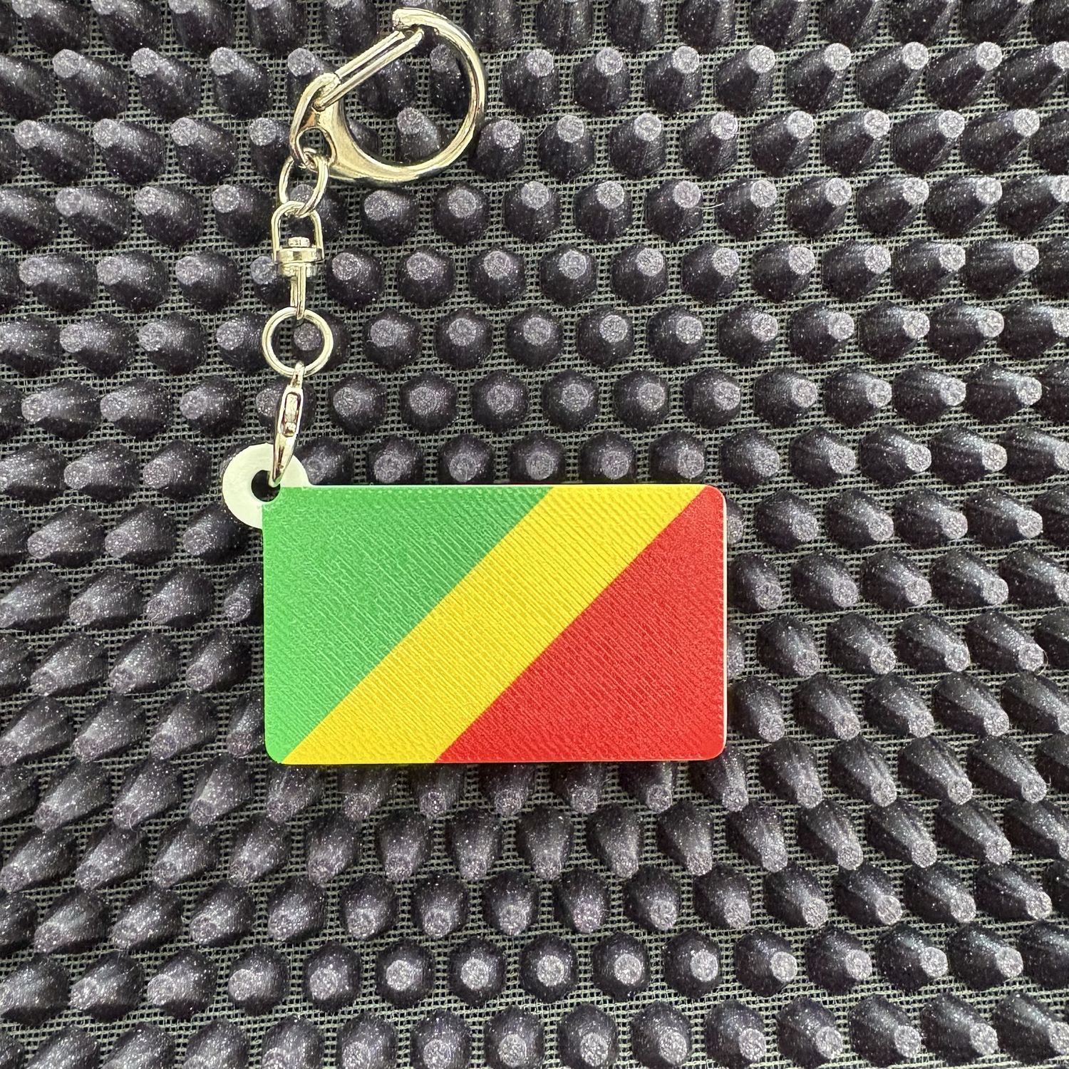 Congo Brazzaville plastic keychain