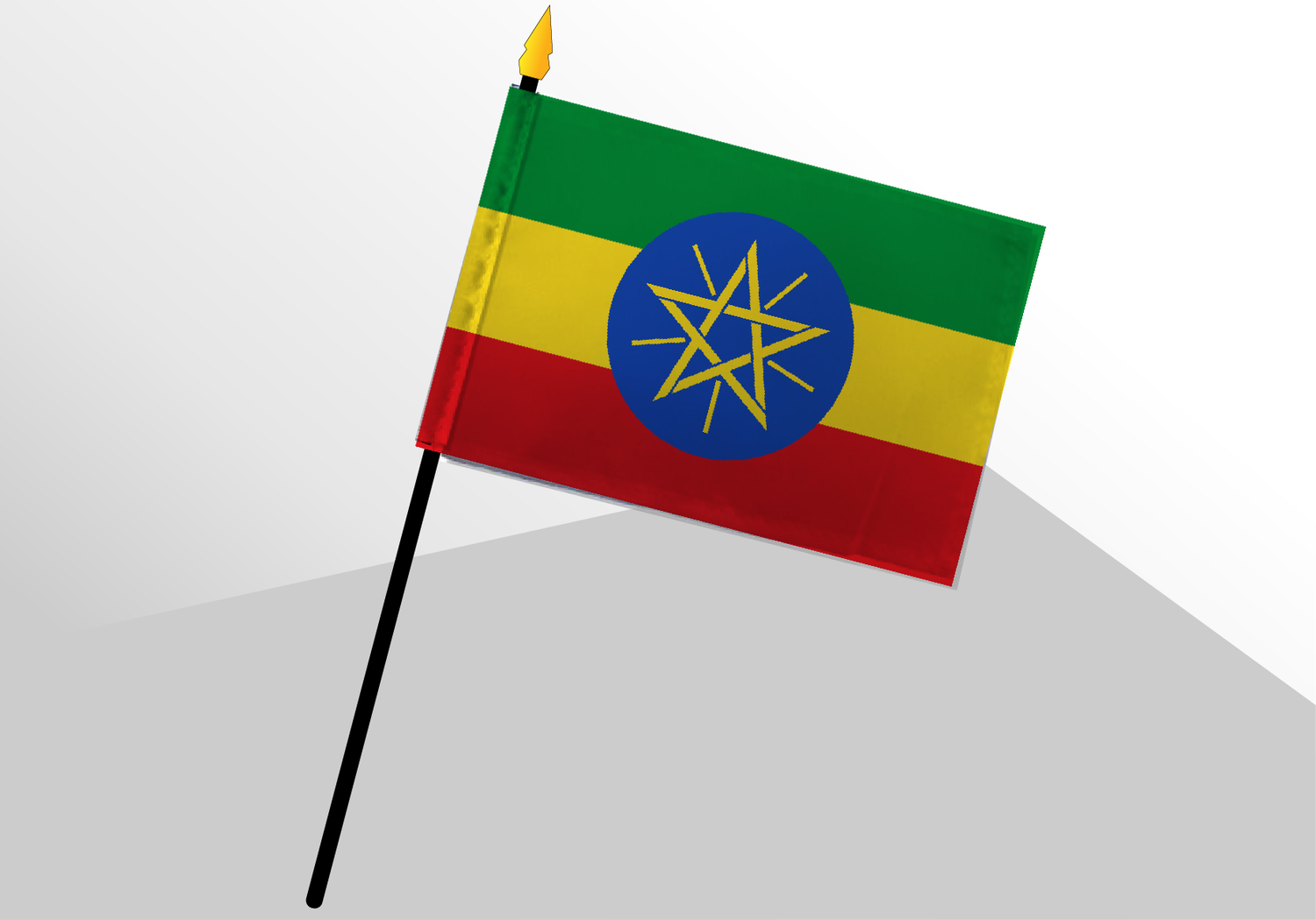 Éthiopie petit drapeau deluxe 4x6