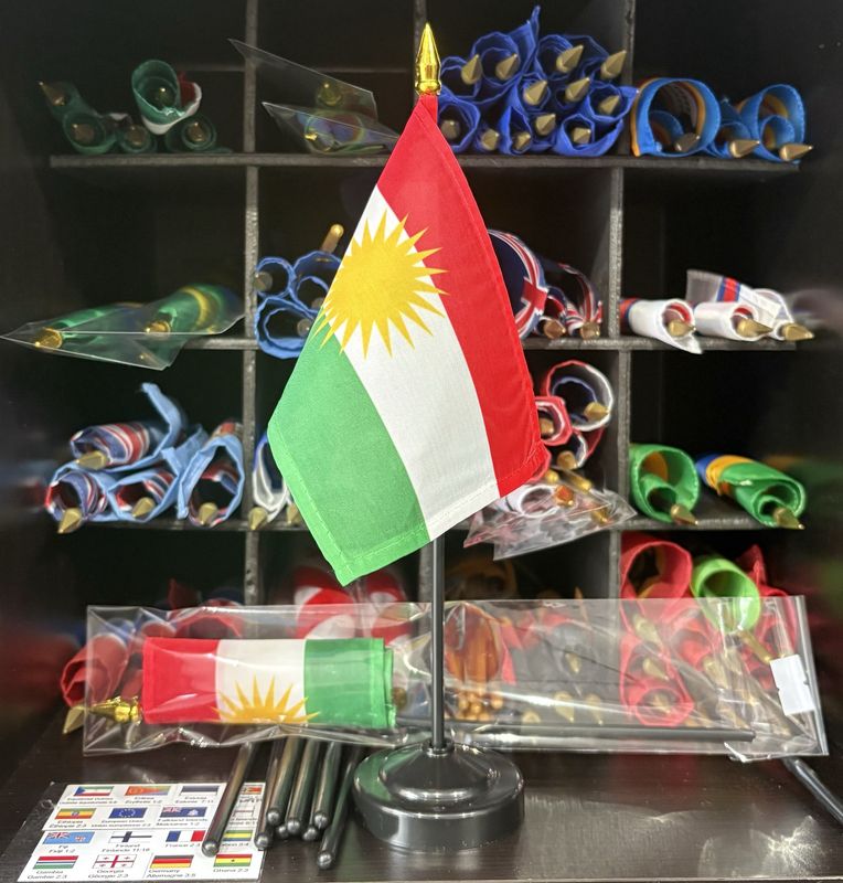 Kurdistan small deluxe flag 4x6