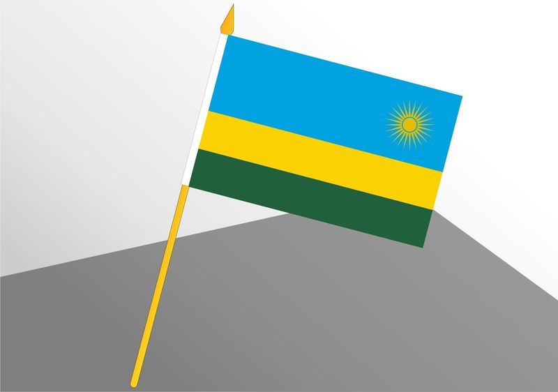 Rwanda small economic flag 4x6