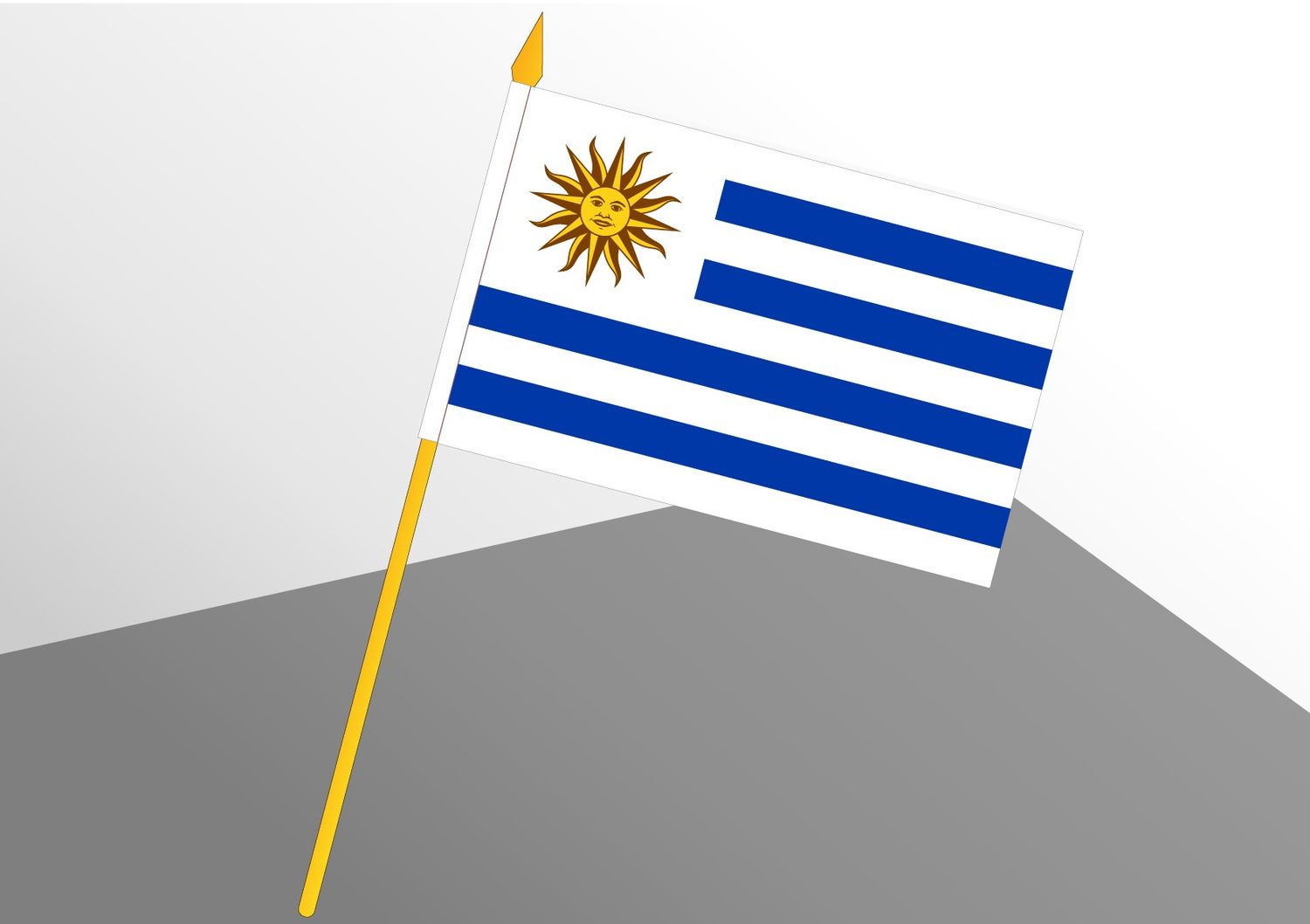 Uruguay petit drapeau économique 4x6