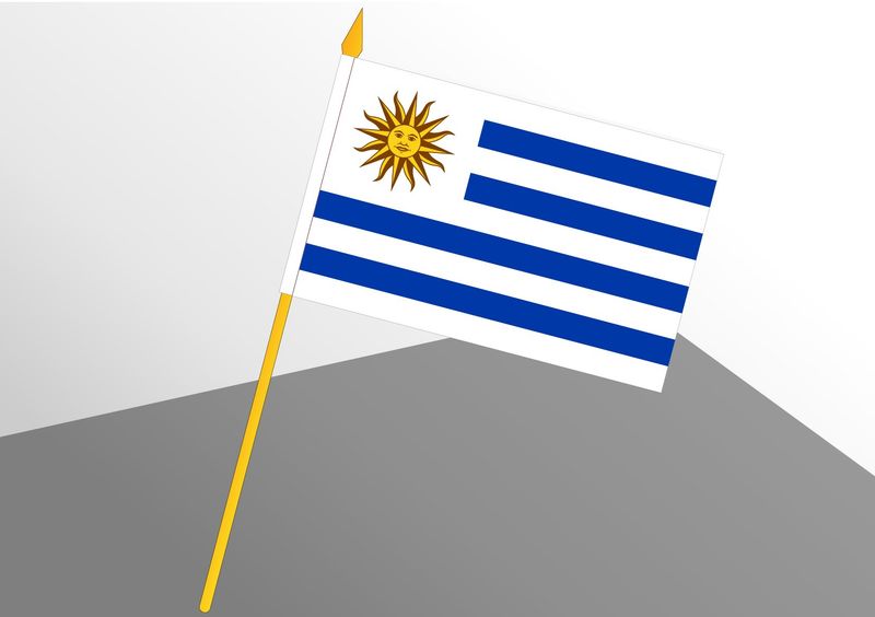 Uruguay small economic flag 4x6