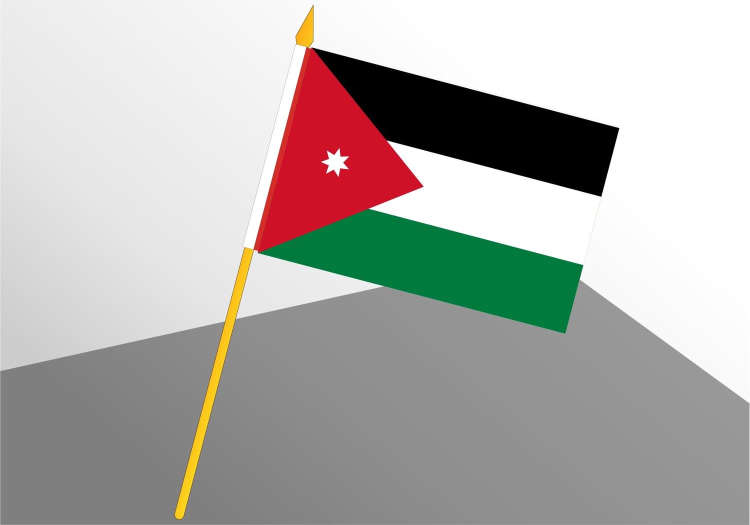 Jordanie petit drapeau économique 4x6