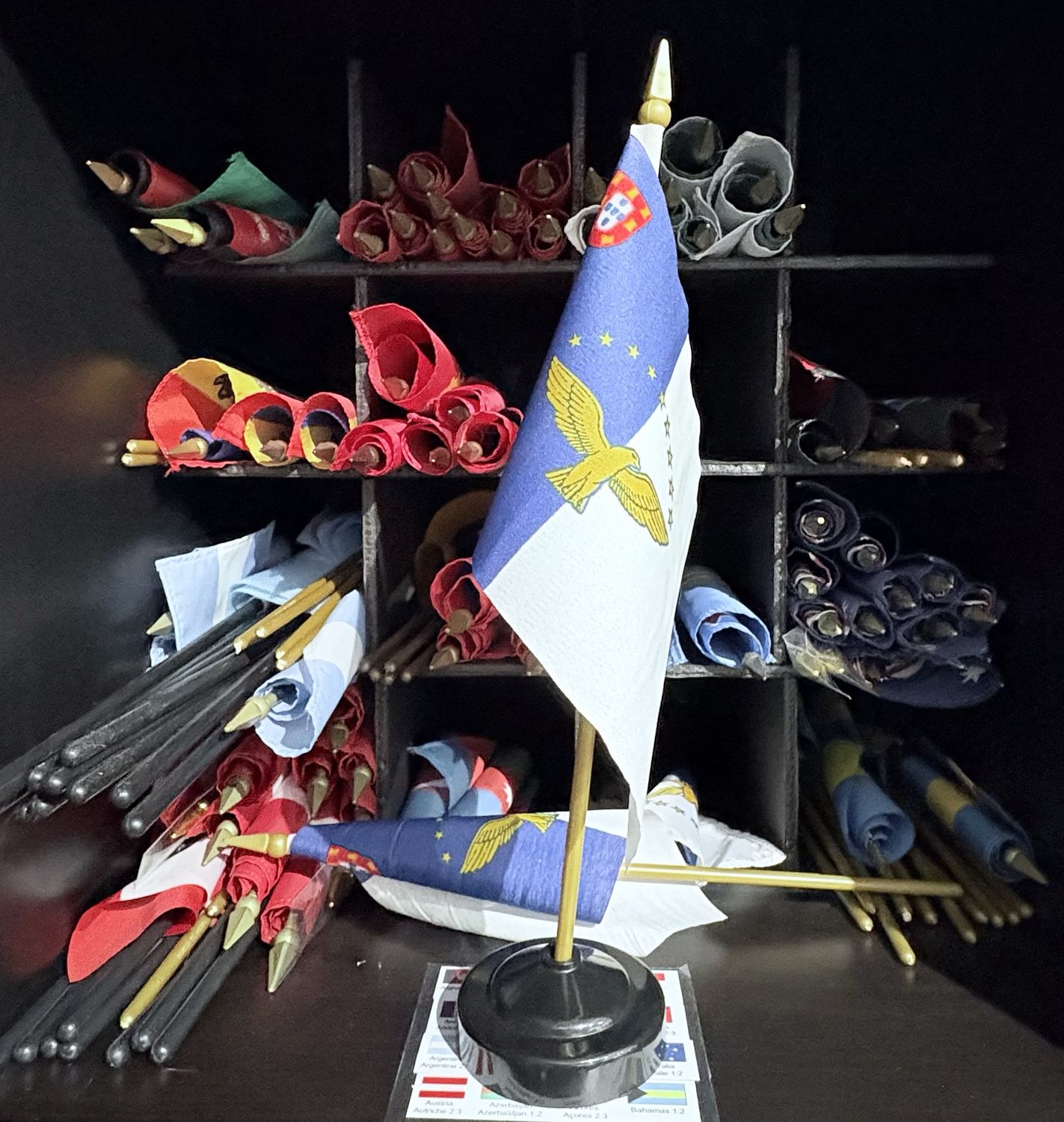 Açores petit drapeau économique 4x6