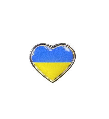 Ukraine heart pin