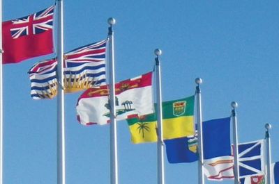 Outdoor flags of provinces and territories