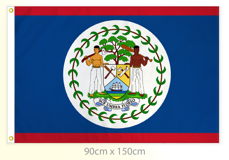Belize flag large 36x60