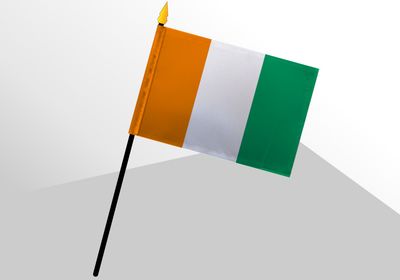 Ivory Coast small standard flag 4x6