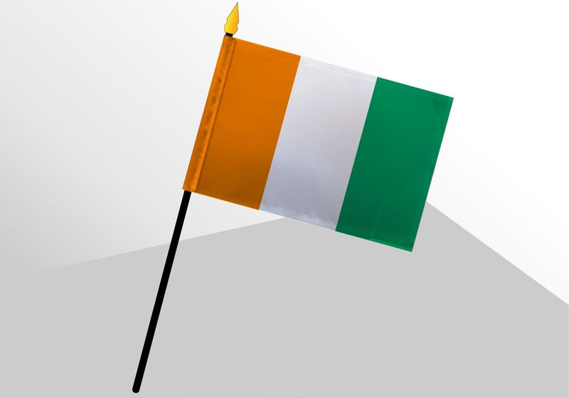 Ivory Coast small standard flag 4x6