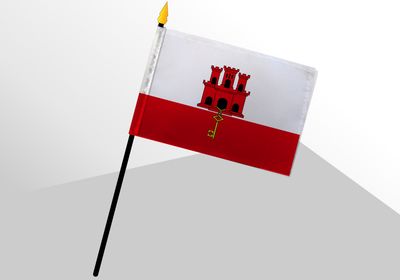 Gibraltar small standard flag 4x6