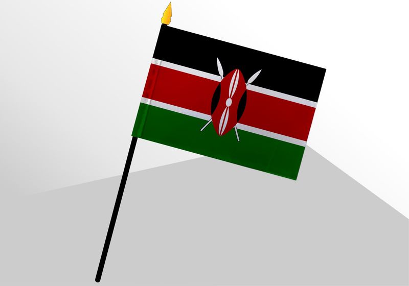 Kenya small standard flag 4x6