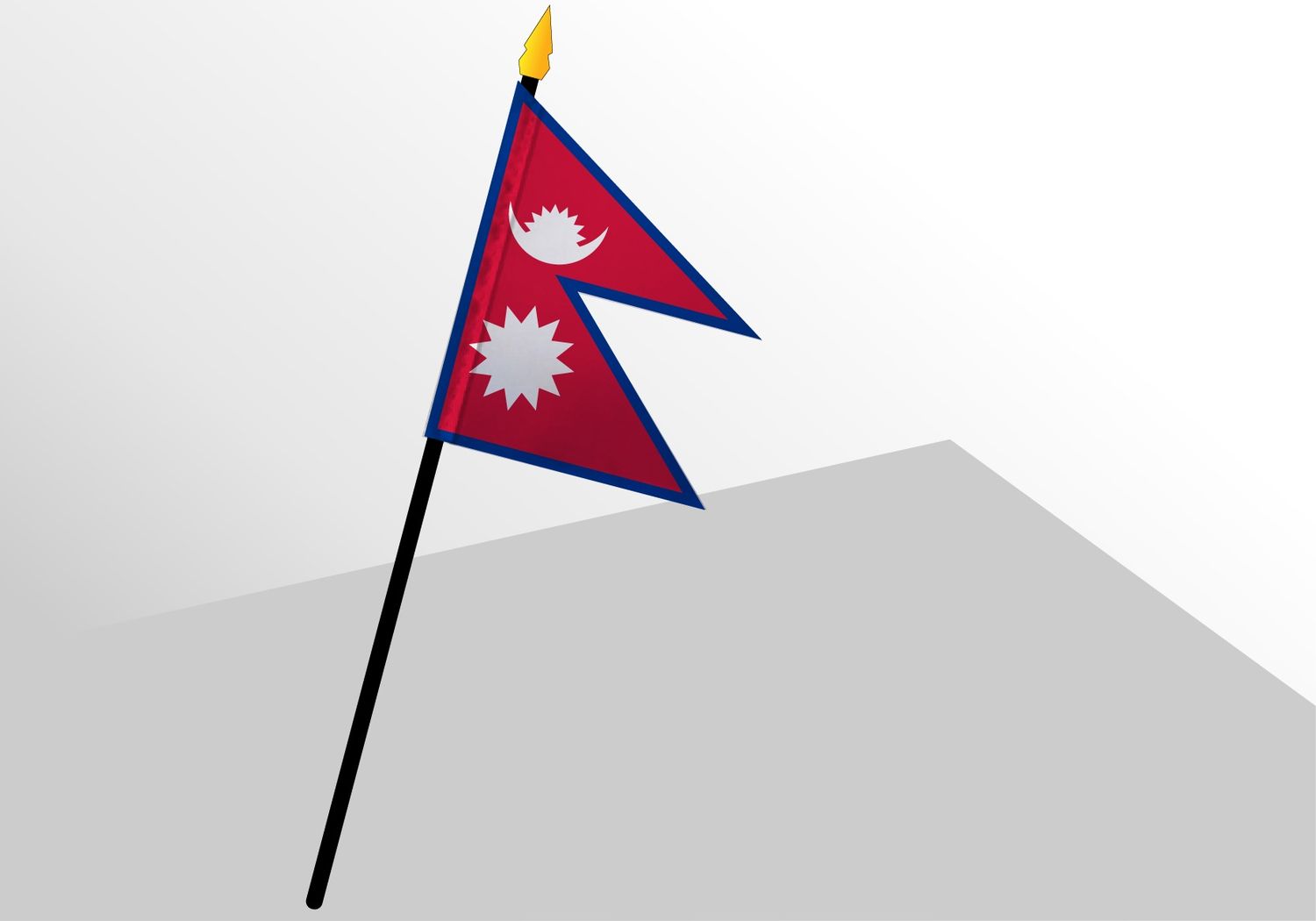 Nepal small standard flag 4x6