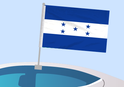 Honduras - Car flag with clip