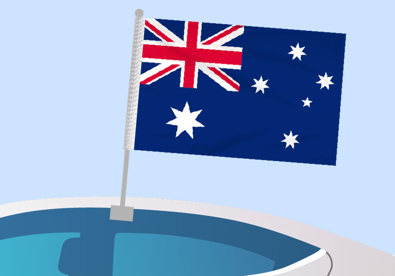 Australia - Car flag with clip