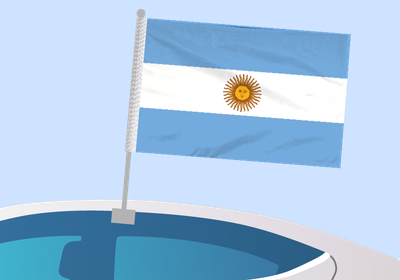 Argentina - Car flag with clip