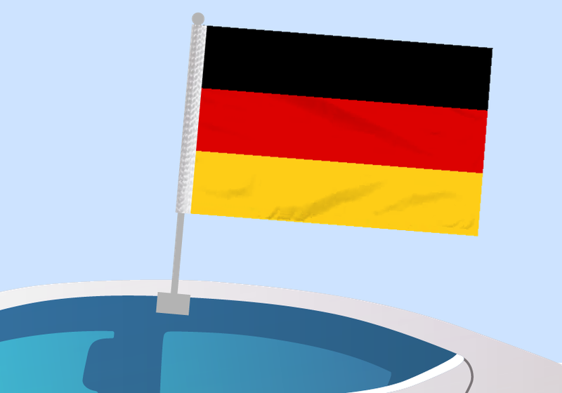 Germany - Car flag with clip