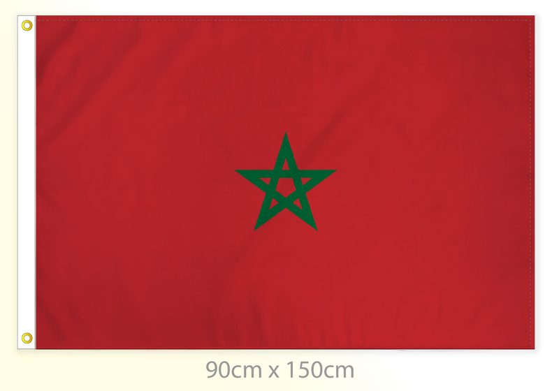 Morocco flag large 36x60