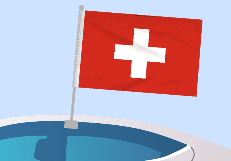 Switzerland - Car flag with clip