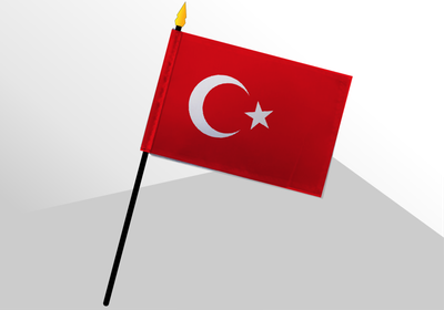 Türkiye (Türkiye) small standard flag 4x6