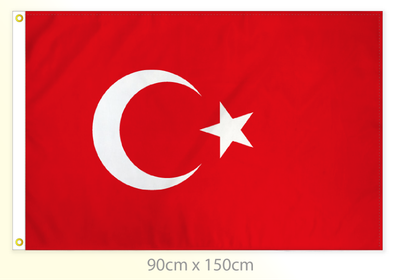 Türkiye (Türkiye) flag large 36x60