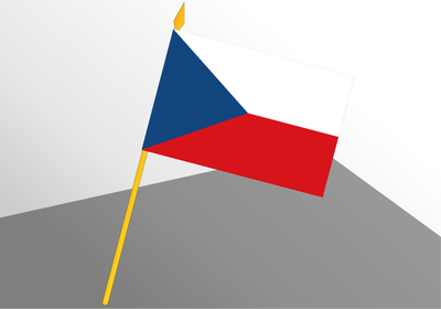 Czech Republic small economic flag 4x6