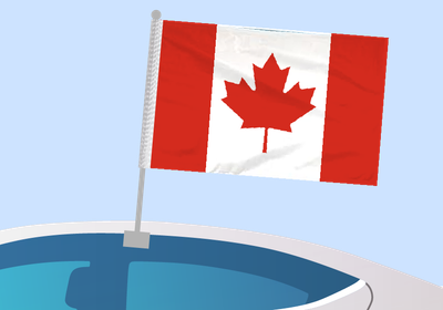 Canada Car flag with clip