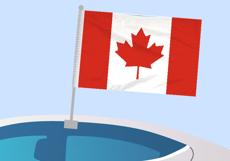 Canada Car flag with clip