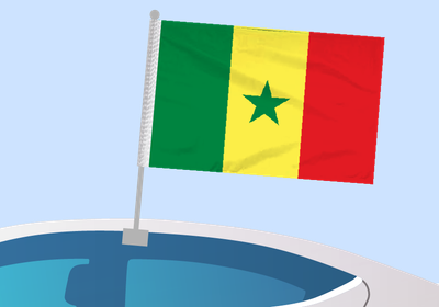 Senegal - Car flag with clip