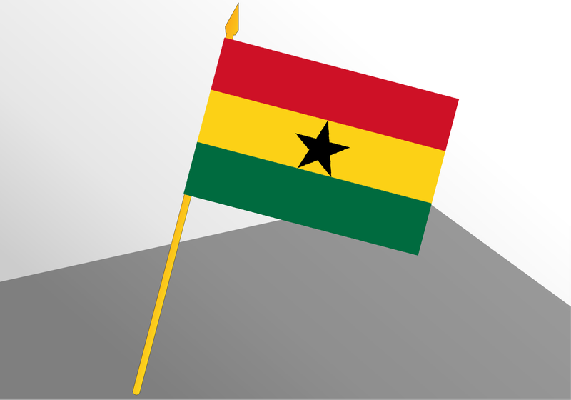 Ghana small economic flag 4x6