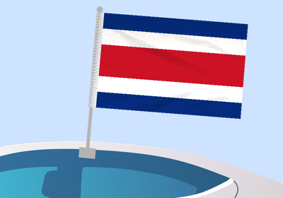 Costa Rica - Car flag with clip