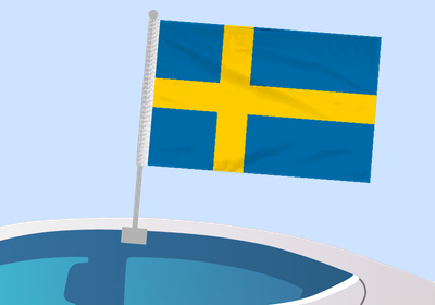 Sweden - Car flag with clip