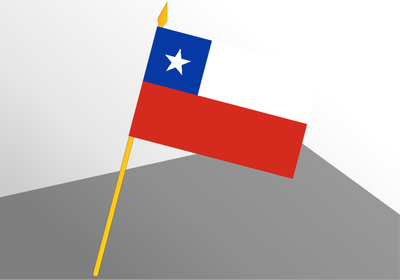 Chile small economic flag 4x6