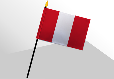 Peru small standard flag 4x6