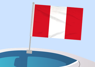 Peru - Car flag with clip