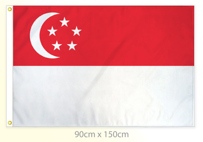 Singapore flag large 36x60