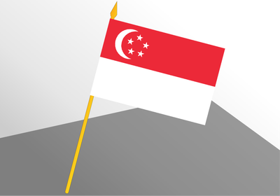 Singapore small economic flag 4x6