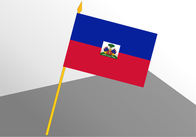 Haiti small economic flag 4x6