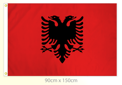 Albania flag large 36x60