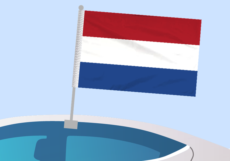 Netherlands - Car flag with clip